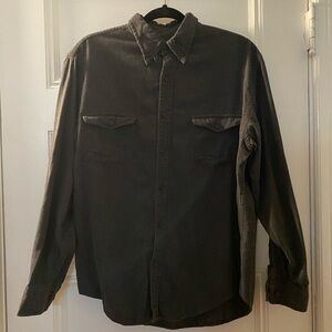 St. John's Bay Dark Gray Casual Button-Down Shirt